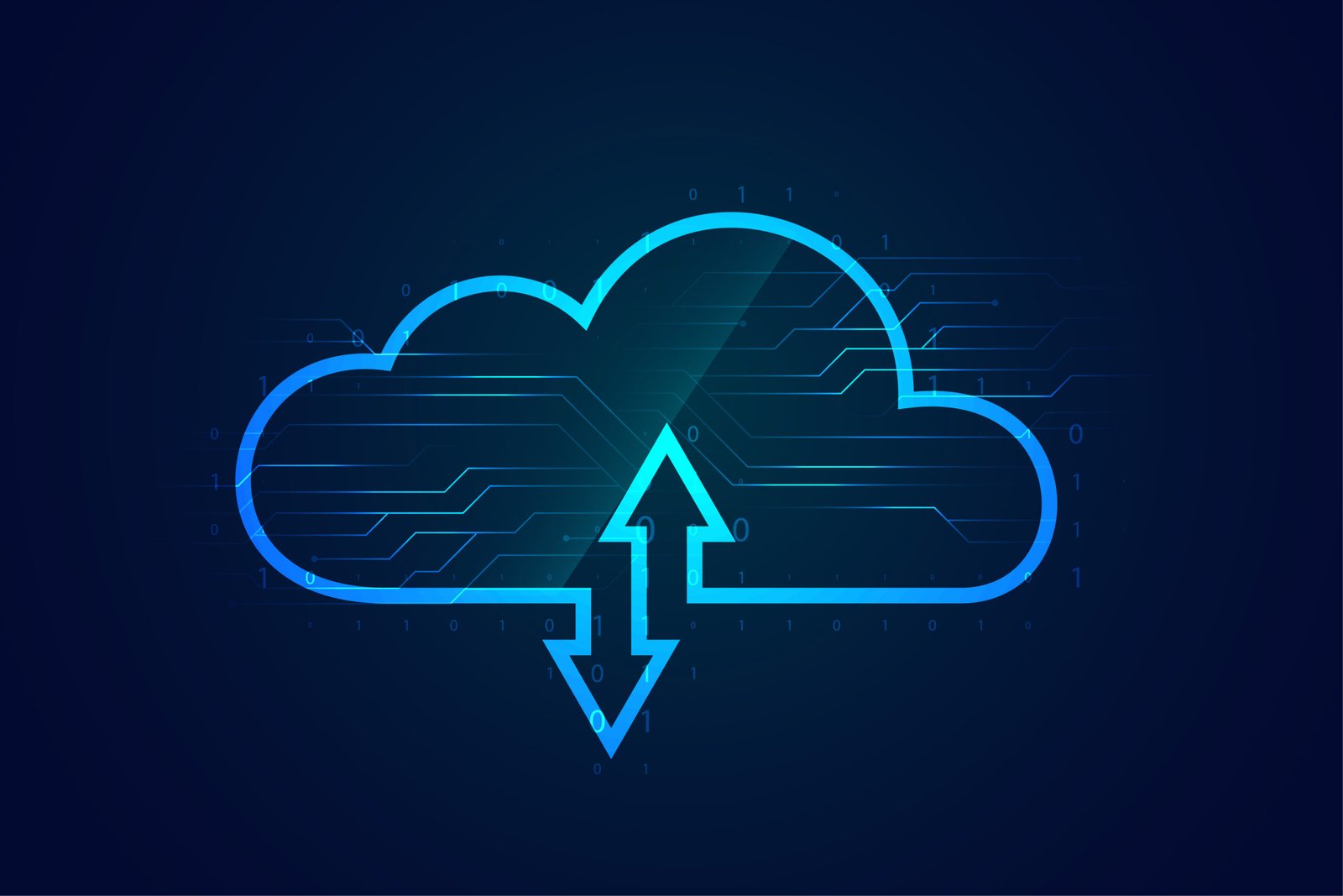 digital cloud computing futuristic background for cyber service